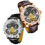 Lucky Harvey Fun Series Rose Gold Honey Bee Automatic Watch Lh/Rg/Be-02