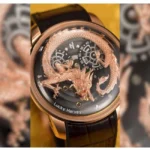 Lucky Harve Craftsmanship Series Rose Gold Dragon Automatic Watch Lh/Rg/Dn-33