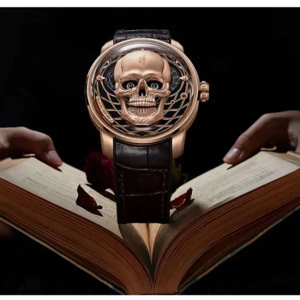 Lucky Harvey Craftmanship Series Rose Gold Skull Limited Edition Automatic Watch Lh/Rg/Sl-28