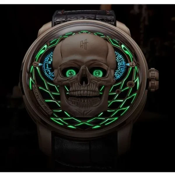 Lucky Harvey Craftmanship Series Rose Gold Skull Limited Edition Automatic Watch Lh/Rg/Sl-28