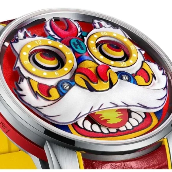 Lucky Harvey Fun Series Red Lion Dance Automatic Watch Lh/R/Ld-08
