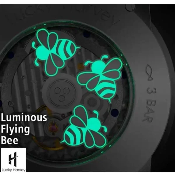 Lucky Harvey Fun Series Silver Honey Bee Automatic Watch Lh/S/Be-01