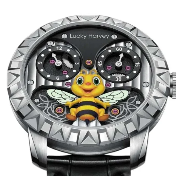 Lucky Harvey Fun Series Silver Honey Bee Automatic Watch Lh/S/Be-01