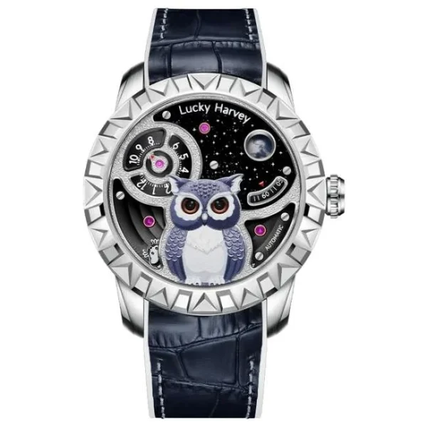 Lucky Harvey Fun Series Silver Owl Automatic Watch Lh/S/Ol-05