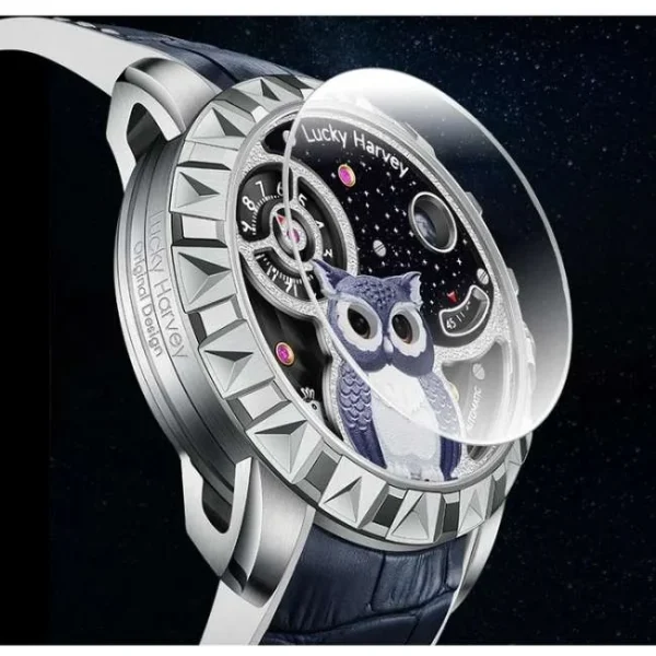 Lucky Harvey Fun Series Silver Owl Automatic Watch Lh/S/Ol-05