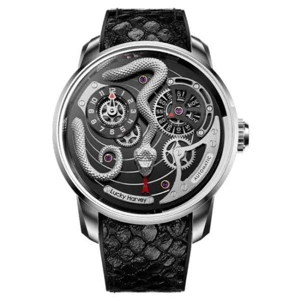 Lucky Harvey Craftmanship Series Silver Snake Automatic Watch Lh/S/Se-25