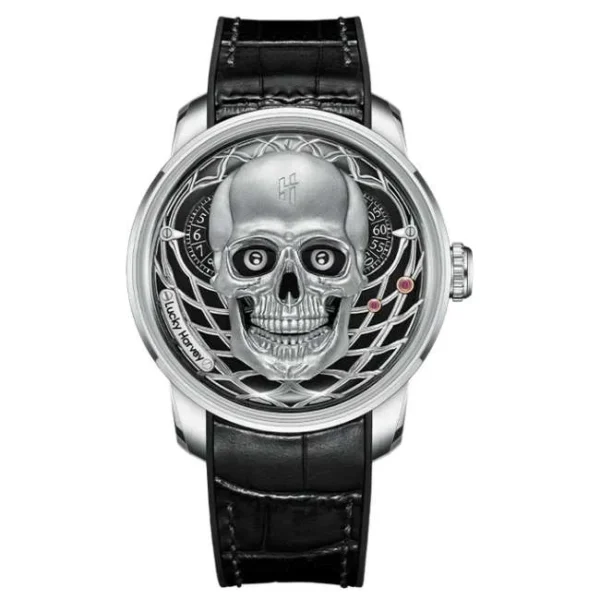 Lucky Harvey Craftmanship Series Silver Skull Limited Edition Automatic Watch Lh/S/Sl-29