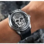 Lucky Harvey Craftmanship Series Silver Skull Limited Edition Automatic Watch Lh/S/Sl-29