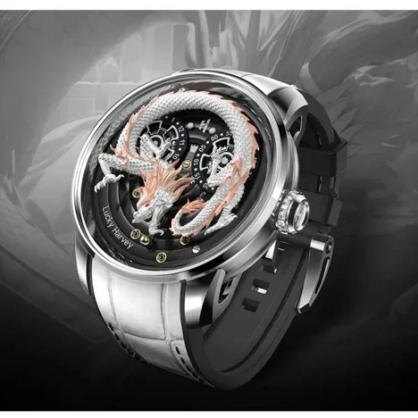 Lucky Harvey Craftsmanship Series White Dragon Automatic Watch Lh/W/Dn-31