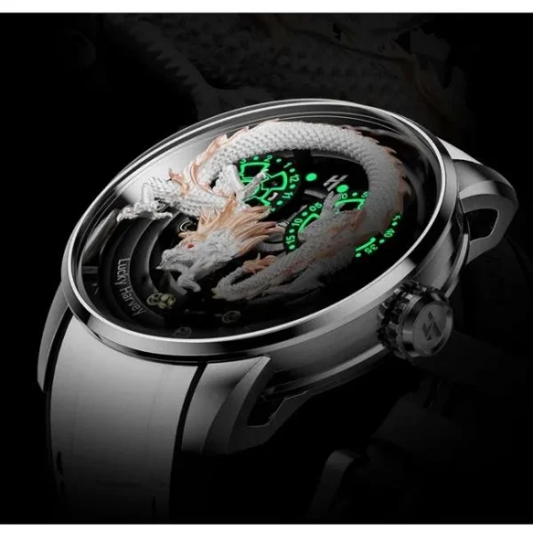 Lucky Harvey Craftsmanship Series White Dragon Automatic Watch Lh/W/Dn-31