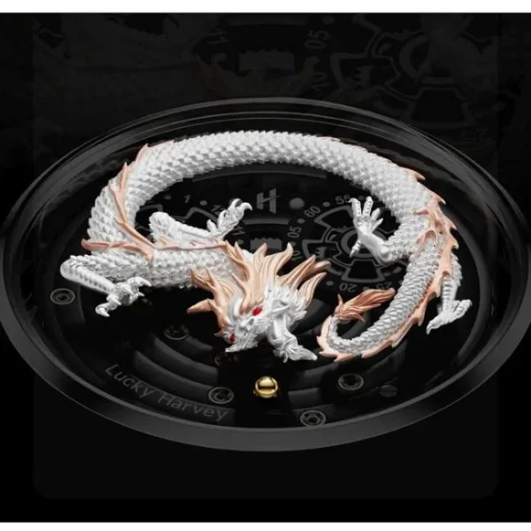 Lucky Harvey Craftsmanship Series White Dragon Automatic Watch Lh/W/Dn-31