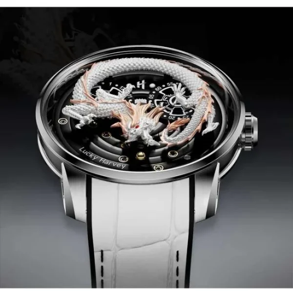 Lucky Harvey Craftsmanship Series White Dragon Automatic Watch Lh/W/Dn-31