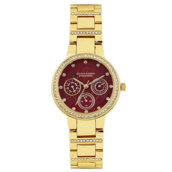 Giordano Multifunctional Red Dial Women'S Watch - P2053-22