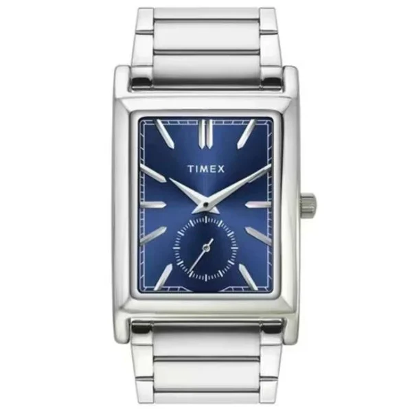 Timex Rene Retro Men Blue Dial Quartz Watch TW000L523