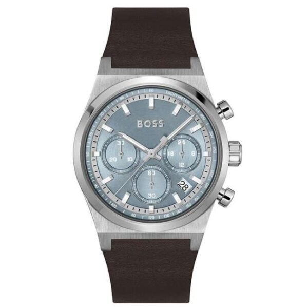 Boss Leather Blue Men Watch 1514219