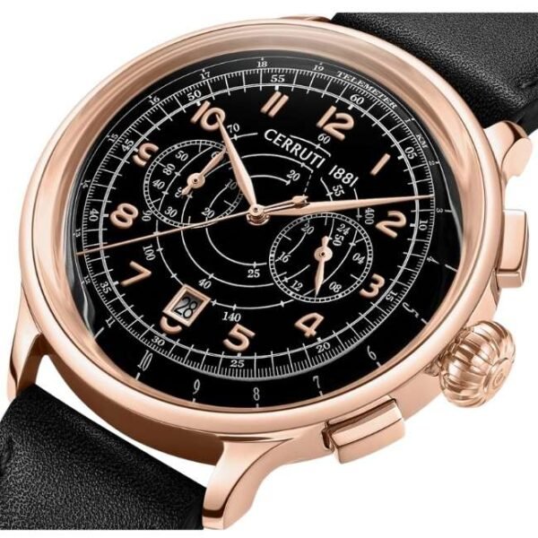 Cerruti Leather Black Men Watch CECIWGC0022803