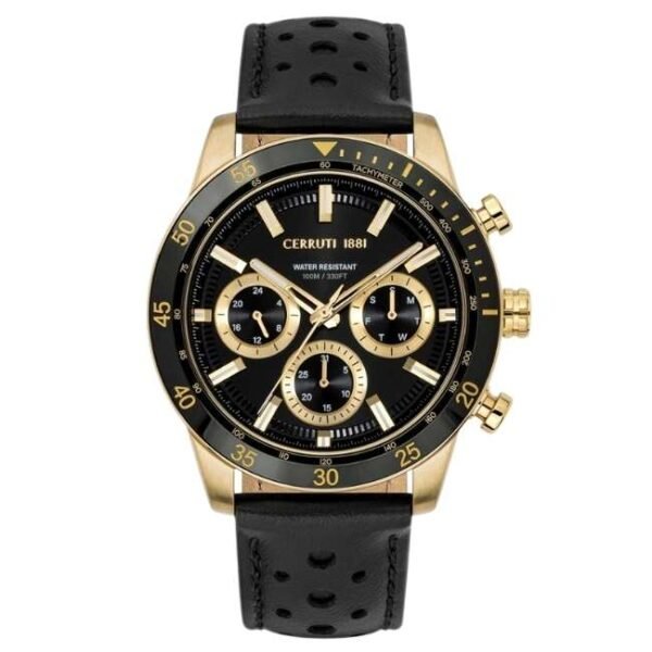 Cerruti Leather Black Men Watch CECIWGF0007604