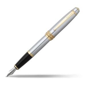 Cross Bailey Medalist Silver Fountain Pen Medium Nib 456-6