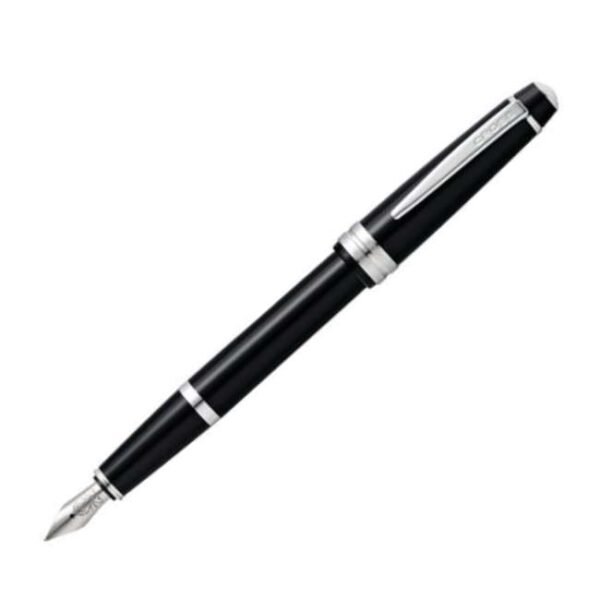 Cross Bailey Light Polished Black Fountain Pen Resine Fine Nib 746-1