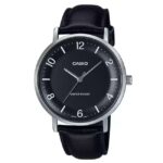 Casio Enticer Leather Black Men Watch A2408
