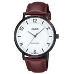Casio Enticer Leather Brown Men Watch A2410