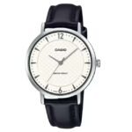 Casio Enticer Leather Black Women Watch A2433