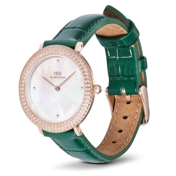 Daniel Wellington Green Leather Women Watch DW00100826K