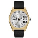Diesel Leather Black Men Watch DZ2219