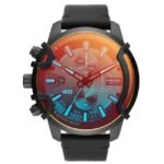 Diesel Leather Black Men Watch DZ4519