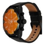 Diesel Leather Black Men Watch DZ4667