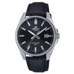 Casio Edifice Leather Black Men Watch ED621