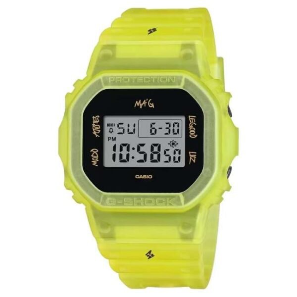 Casio G-Shock Resin Translucent Yellow and Black Men Watch G1652
