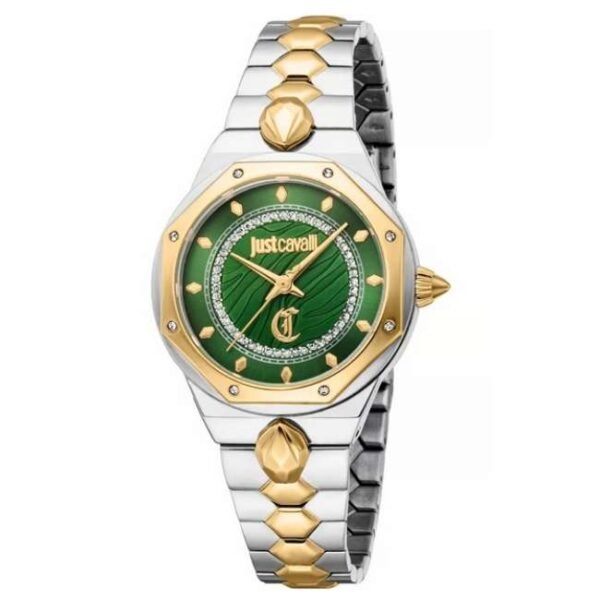Just Cavalli Women Two Tone Silver & Gold Color Watch JC1L277M0055