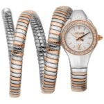 Just Cavalli Women Two Tone Silver & Rose Gold Color Watch JC1L355M0065