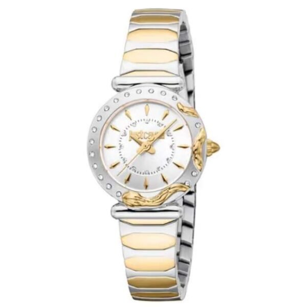 Just Cavalli Women Two Tone Silver & Gold Color Watch JC1L363M0065
