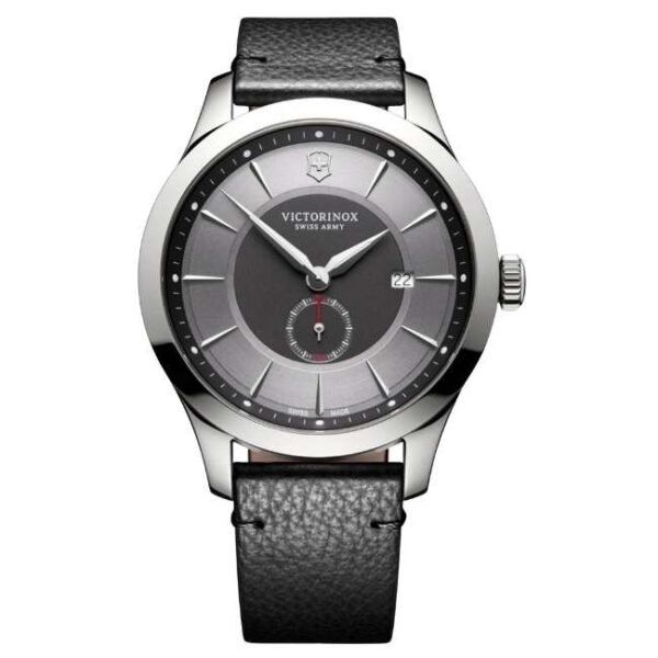 Victorinox Leather Grey Watch 241765