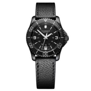 Victorinox Genuine Leather Black Watch 241788