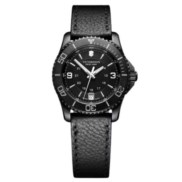 Victorinox Genuine Leather Black Watch 241788
