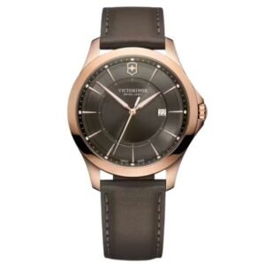 Victorinox Genuine Leather Grey Watch 241908