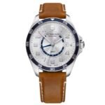 Victorinox Leather Silver Watch 241931