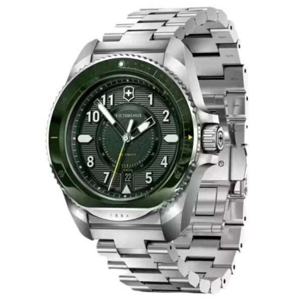 Victorinox Stainless Steel Green Watch 242015