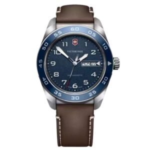 Victorinox Leather Blue Watch 242040
