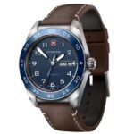 Victorinox Leather Blue Watch 242040