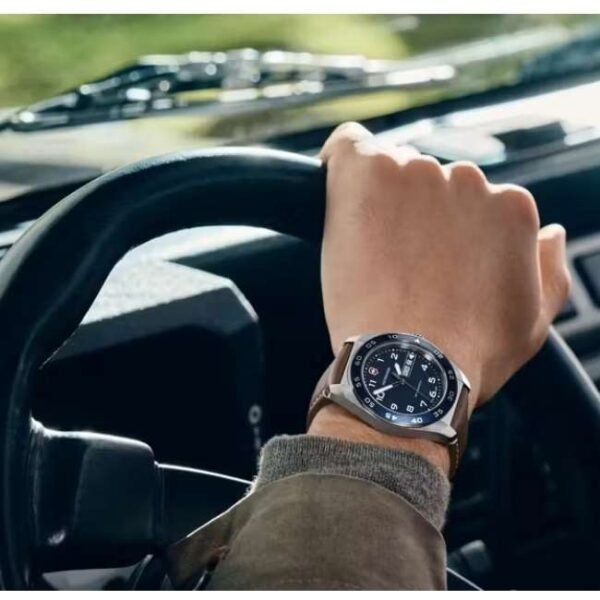 Victorinox Leather Blue Watch 242040