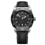 Victorinox Leather Black Watch 242044