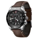 Victorinox Leather Black Watch 242046