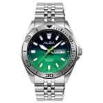 Alba Silver Stainless Steel Green Dial Men's Watch Av3579X1