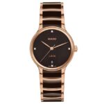 Rado Ceramic Stainless Steel Brown & Rose Gold Women Watch R30038712