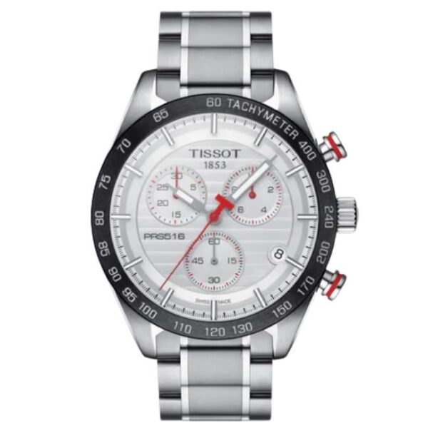 Tissot PRS 516 Chronograph | Ceramic Bezel | Silver Dial | T1004171103100