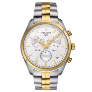 Tissot PR 100 Chronograph Two-Tone Gold & Silver | T1014172203100